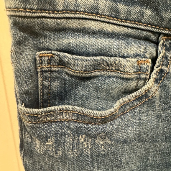 Bridge by Gly Mid Rise Ankle Skinny Blue Jeans Size 34 - Picture 6 of 12